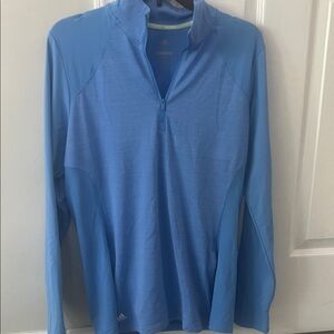 Adidas Light Blue Quarter-Zip Pullover